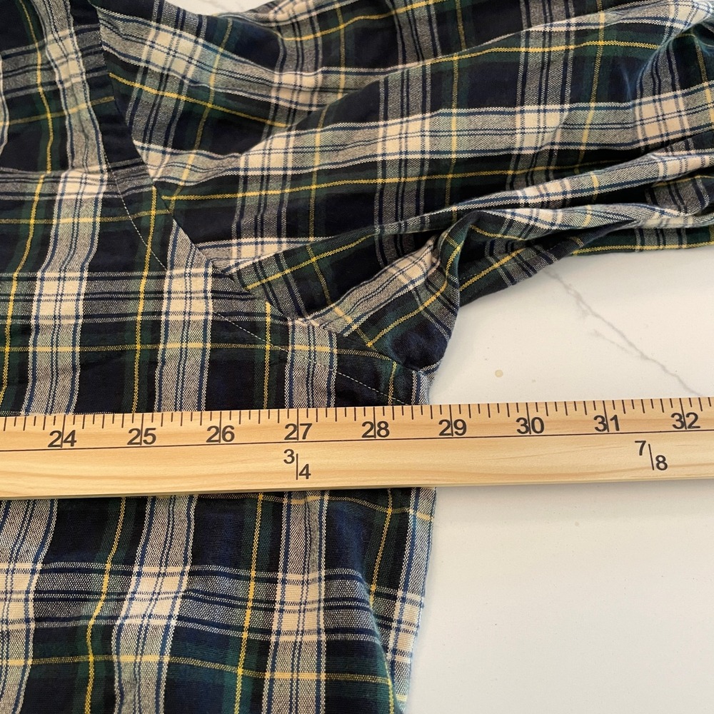 Polo Ralph Lauren Mens 2XB Big & Tall Plaid Button Down Shirt Navy Green Cotton - Picture 11 of 12